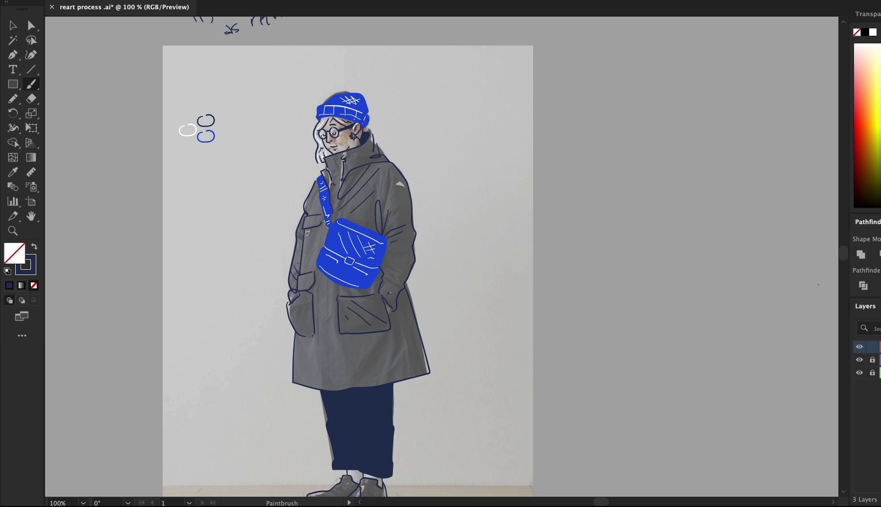 Add colors and detailing to the illustrations