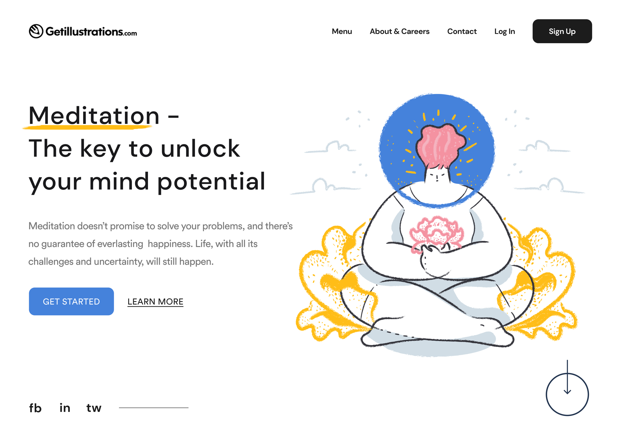 Pencil Drawing illustration used on website home page