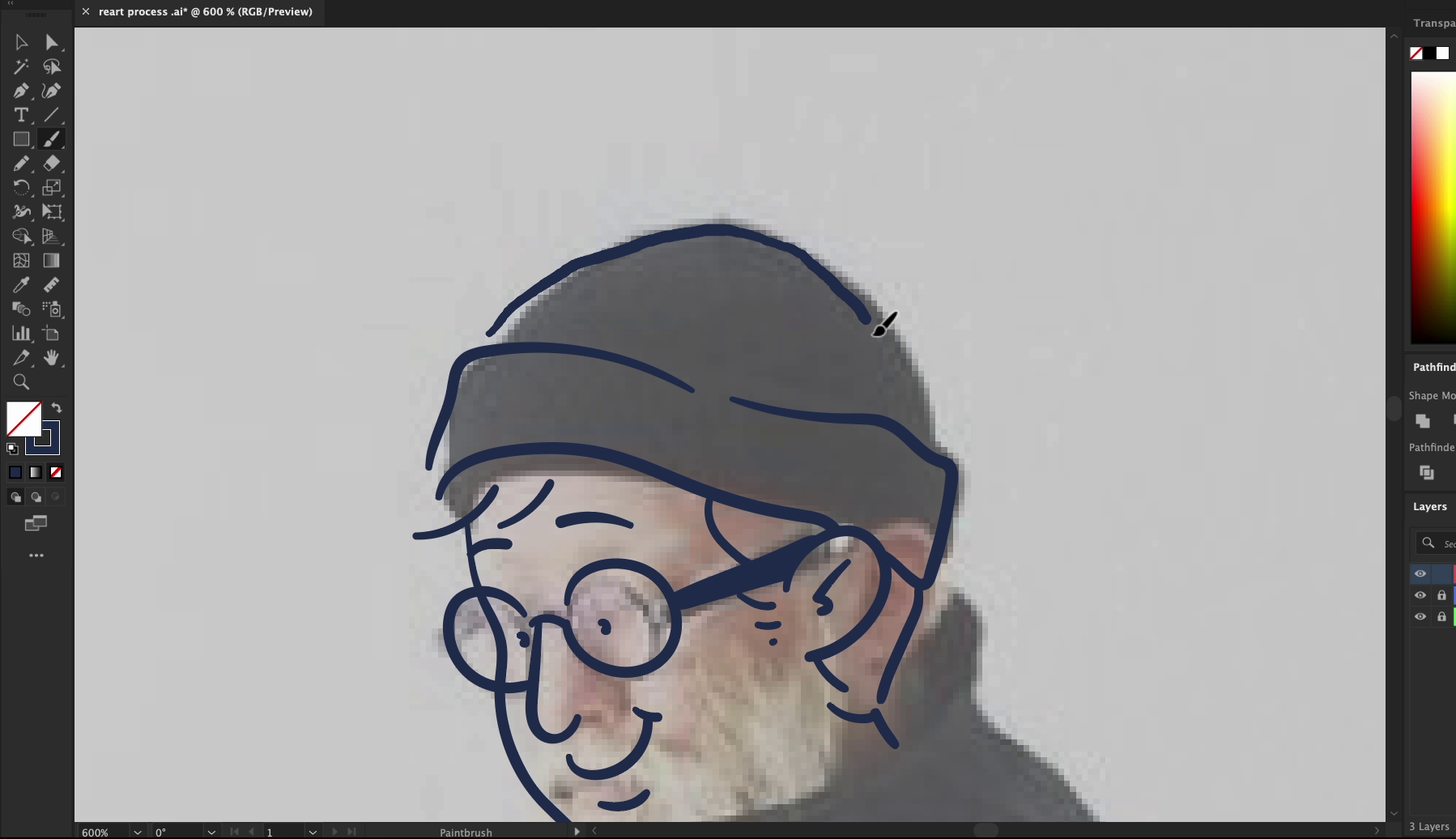 Redraw using cartoon style