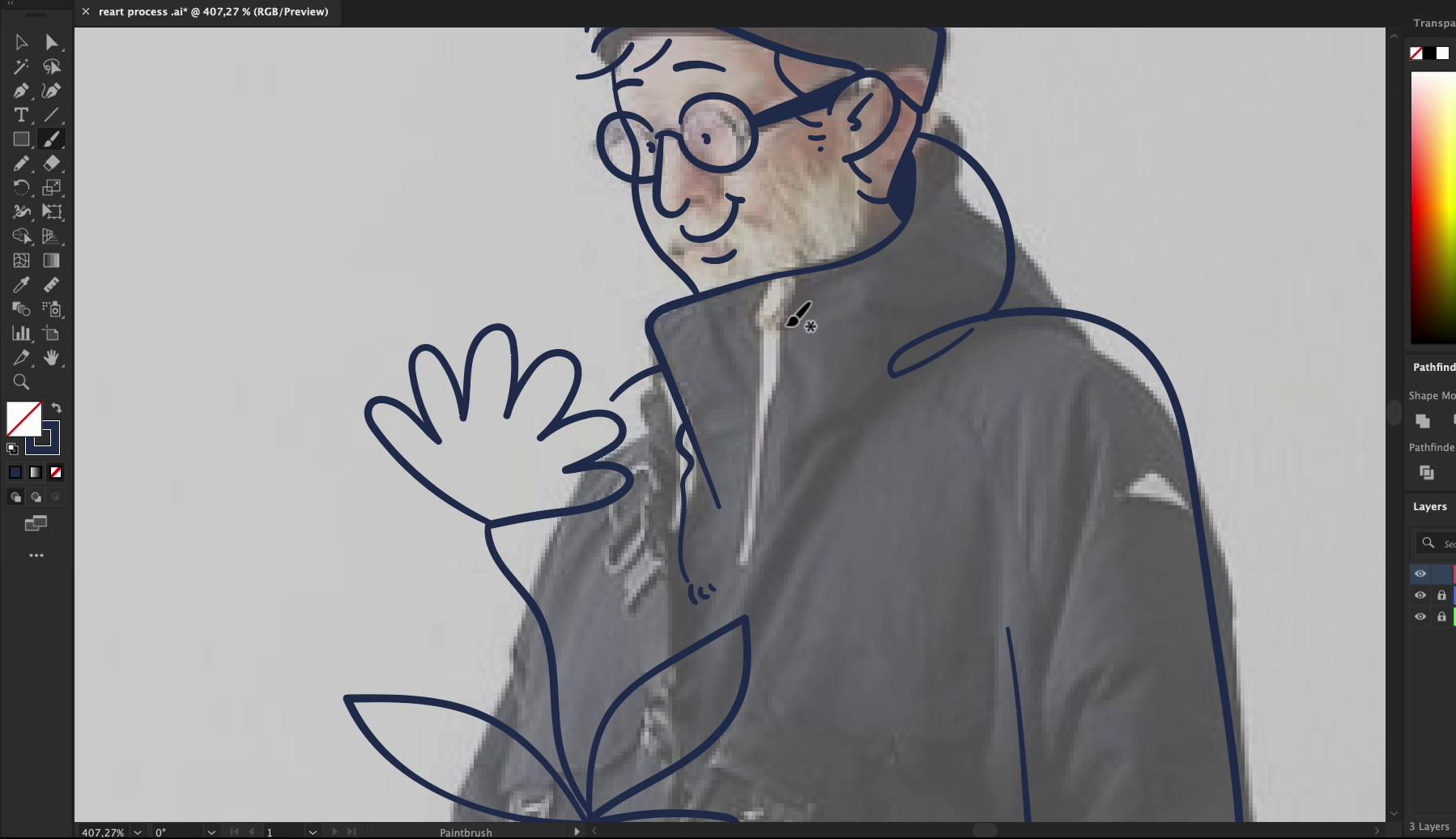 Improvise and don't stick to the main drawing, break your rules
