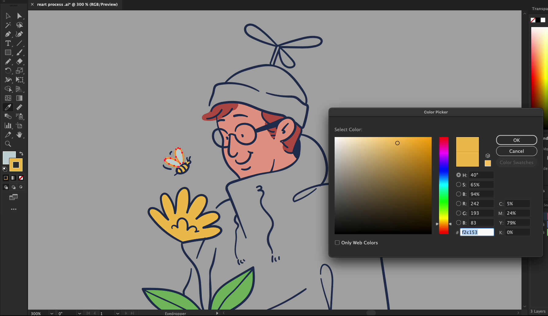 Add colors to the illustration that fits the mood - Cartoon requires vibrant cheerful colors