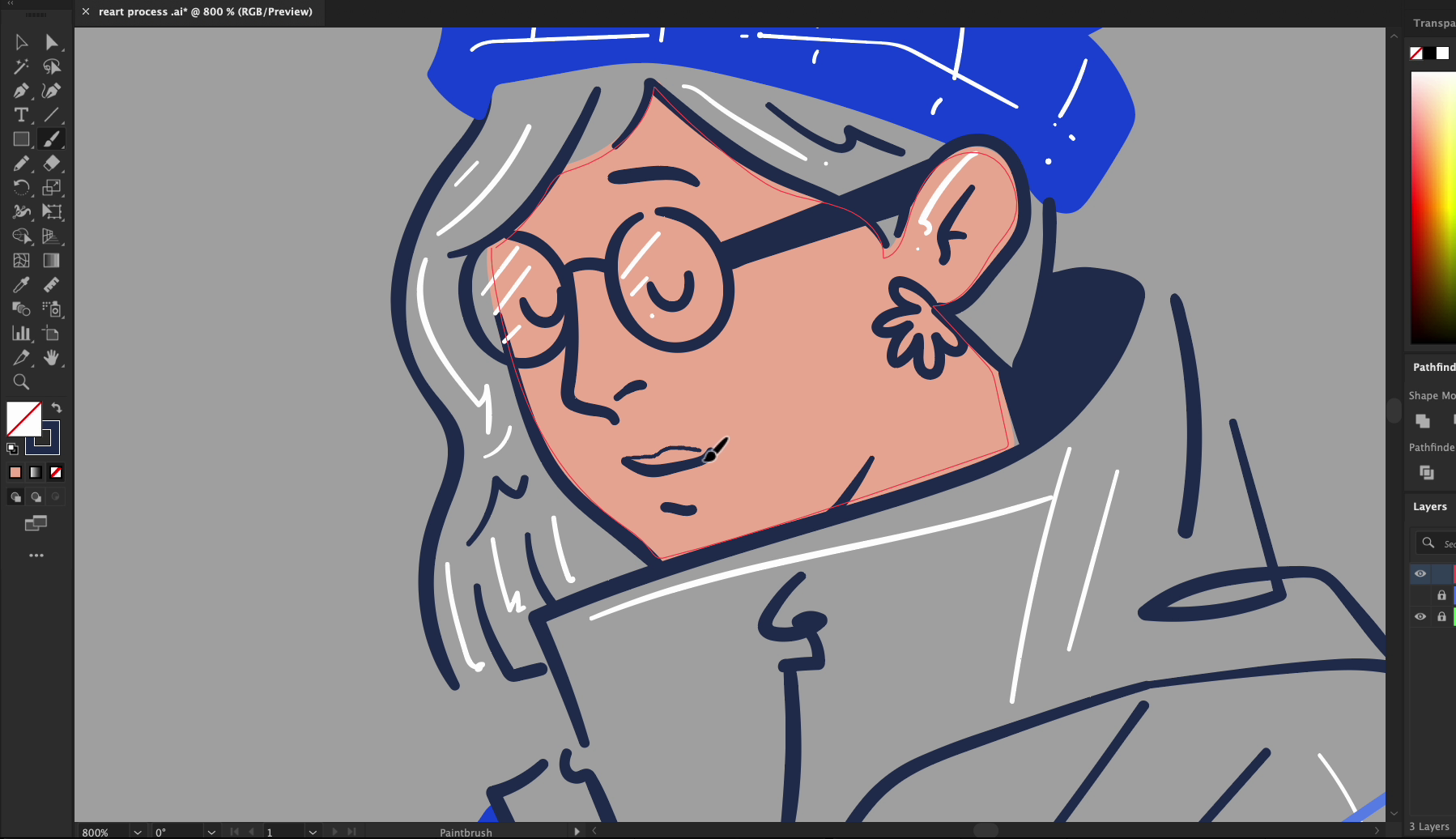 Coloring the illustrations and filling the shapes