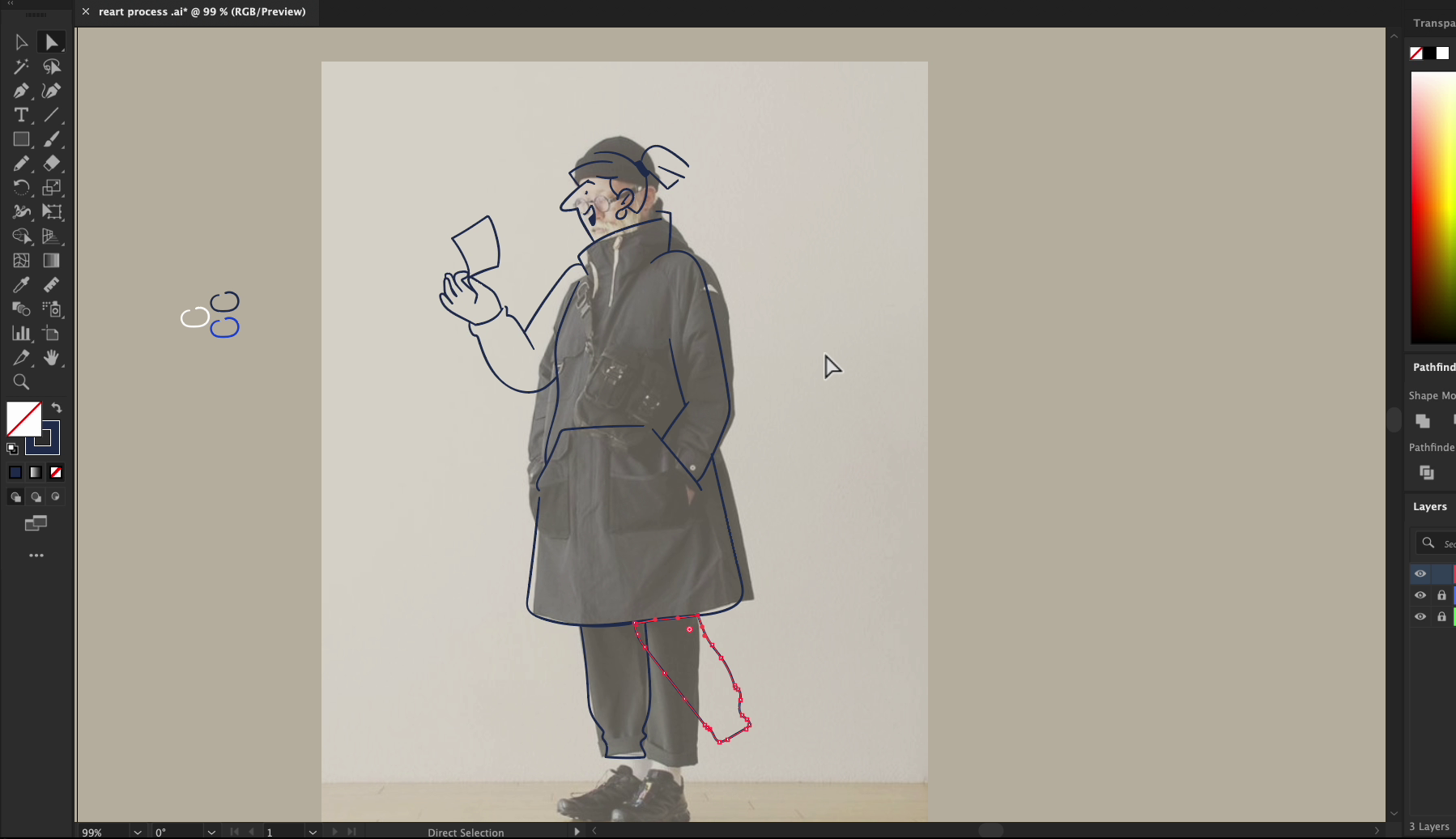 Create a different composition for the illustration