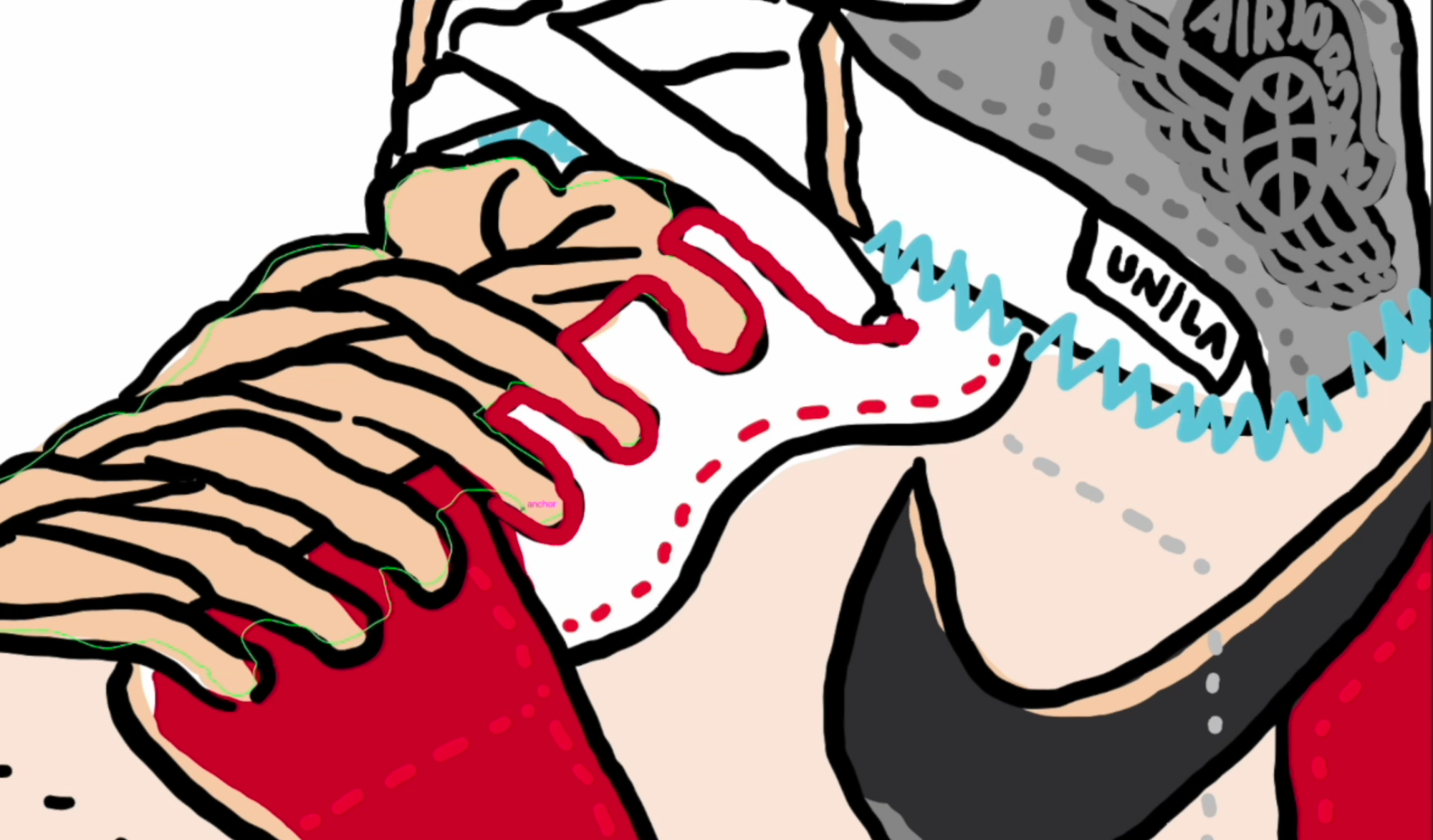 Adding hand drawn textures to illustration