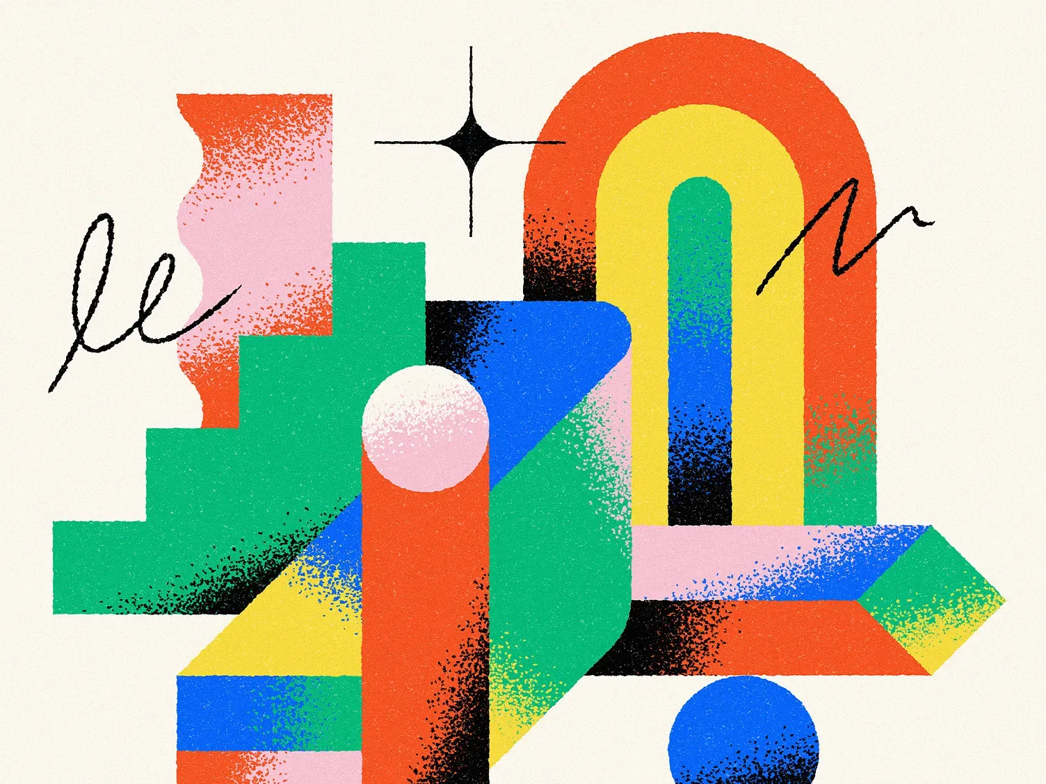 Abstract color illustrations