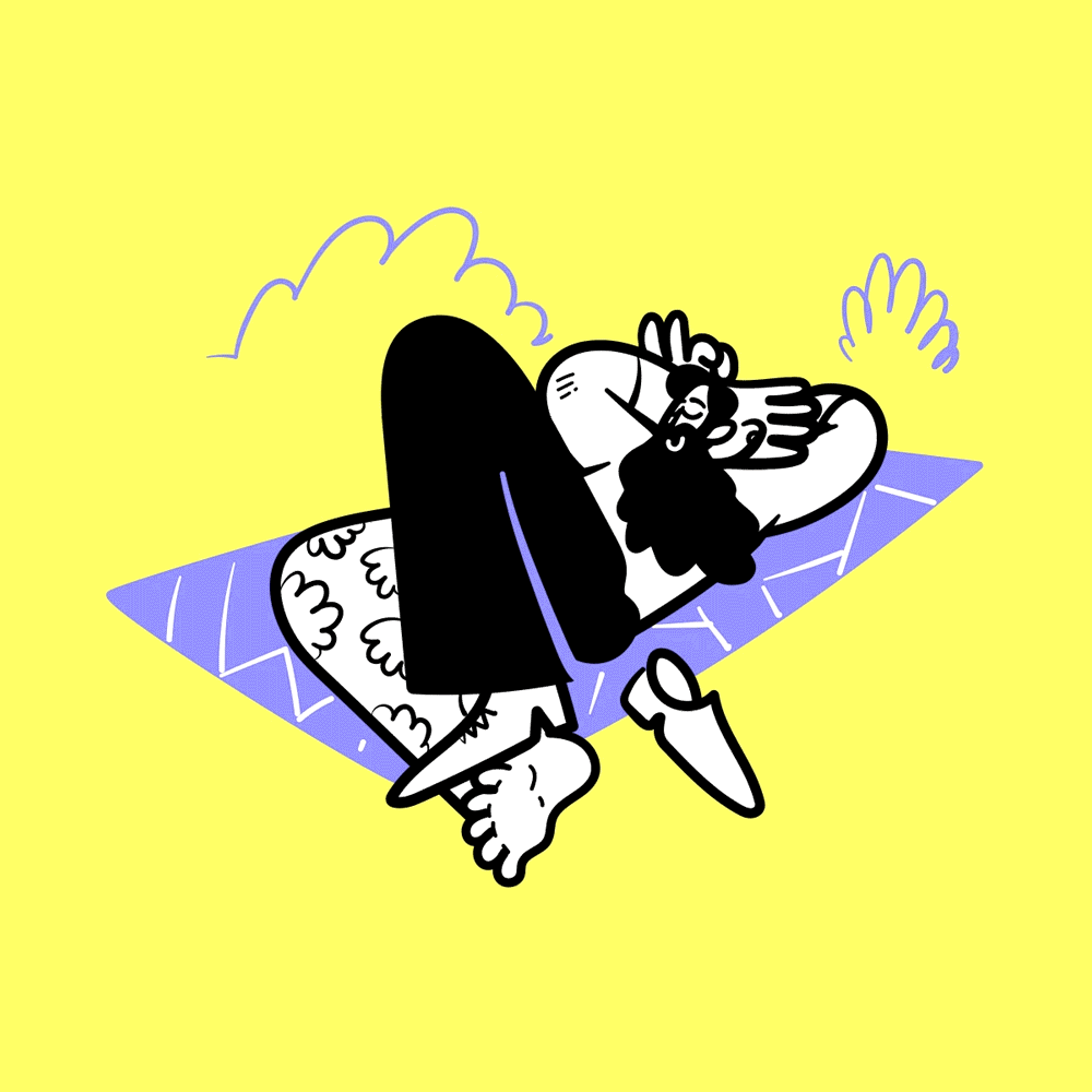 Looping animated illustration