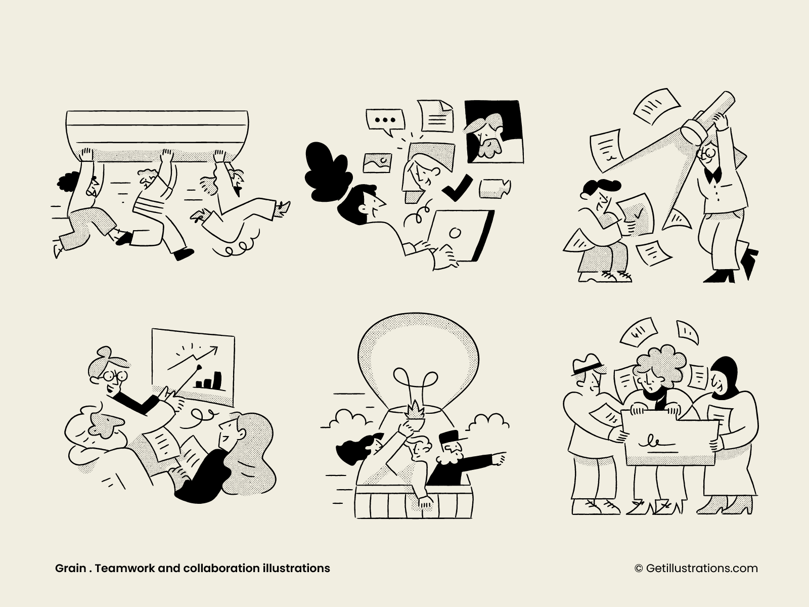 illustration in Halftone style