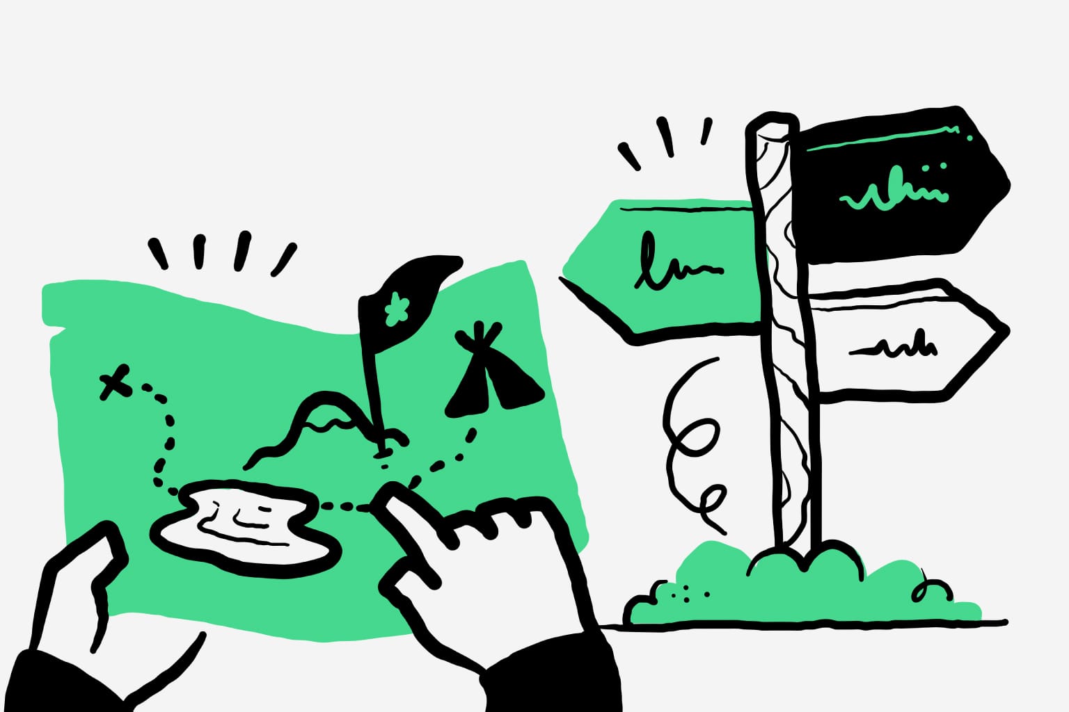 Map user route in website illustration