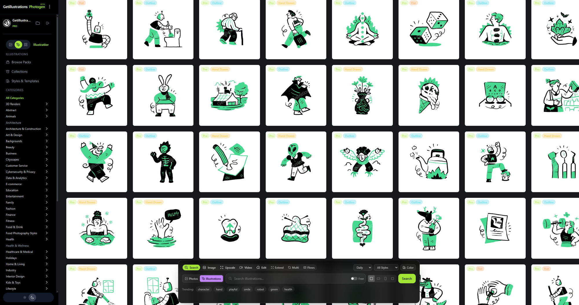 Get your illustrations in Photogen and use them!