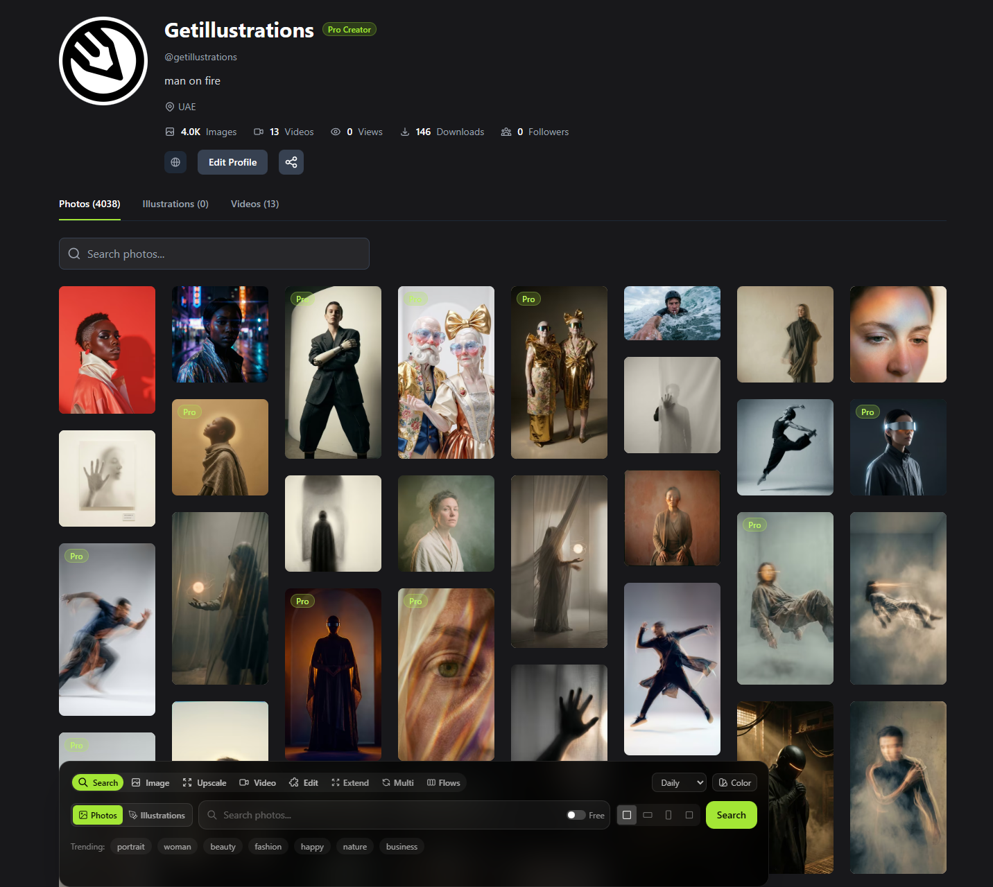 Create your own profile and own your generations