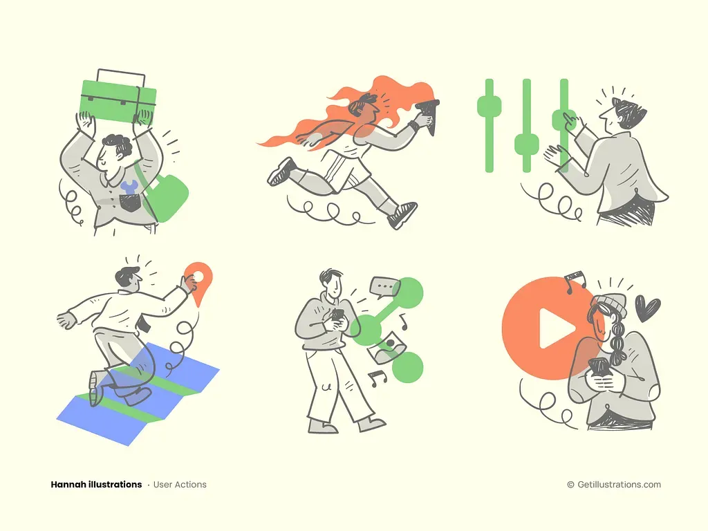 Character Flat vector illustrations