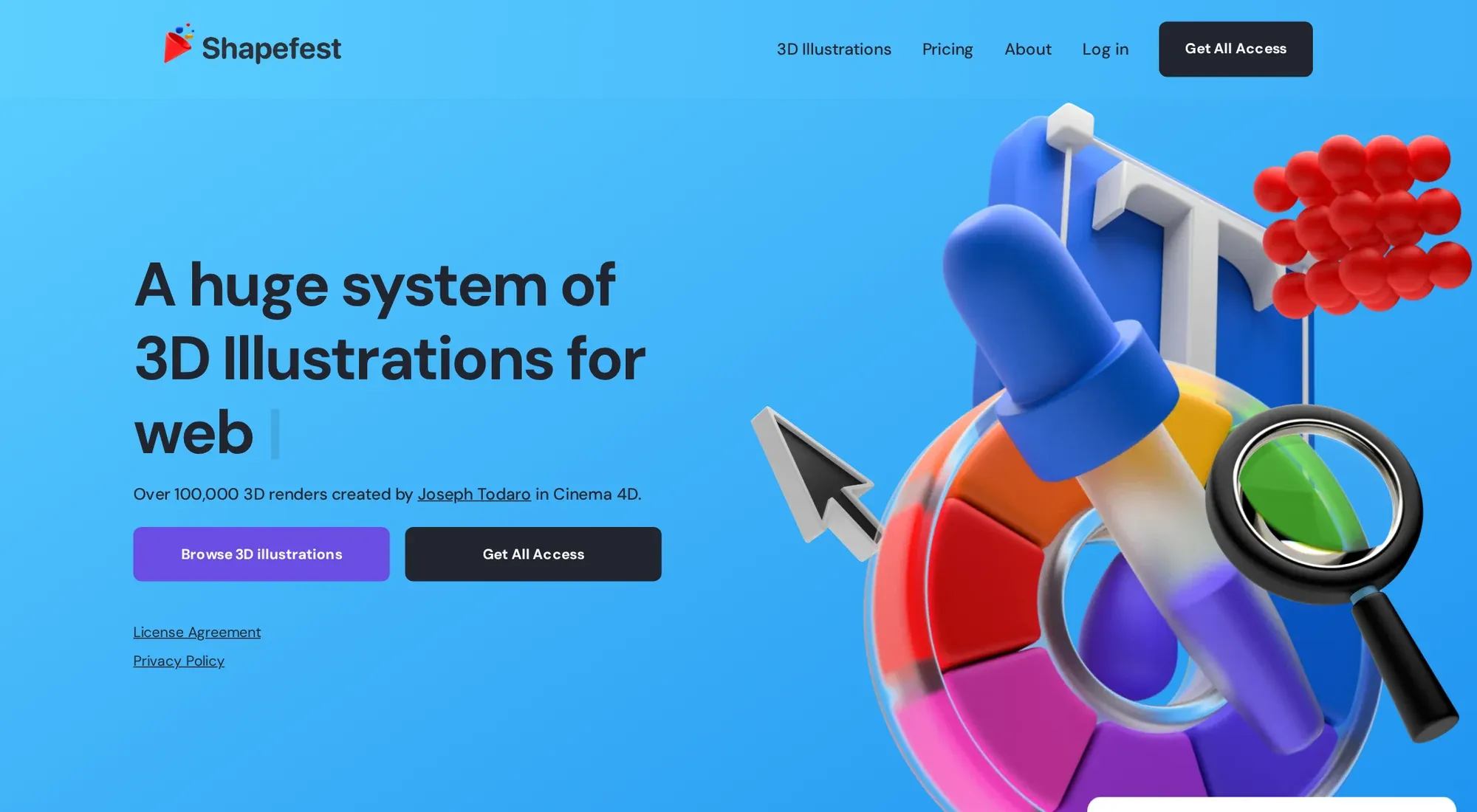 Shapefest in October 2026: a colourful 3D render of an arrow and magnifying glass on blue