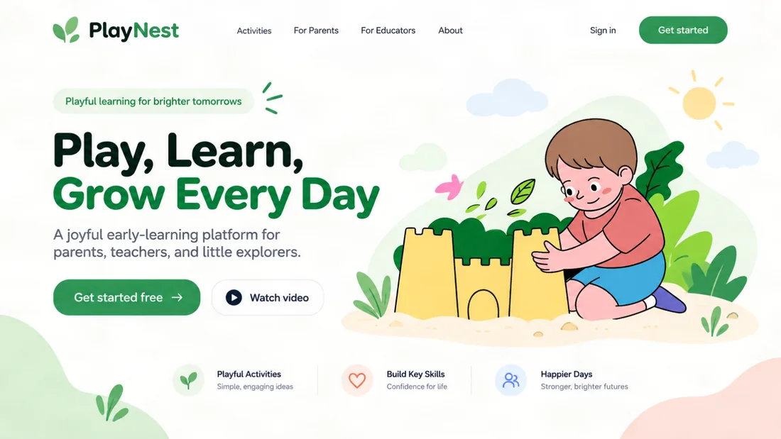 Landing pages using illustrations generated in one style