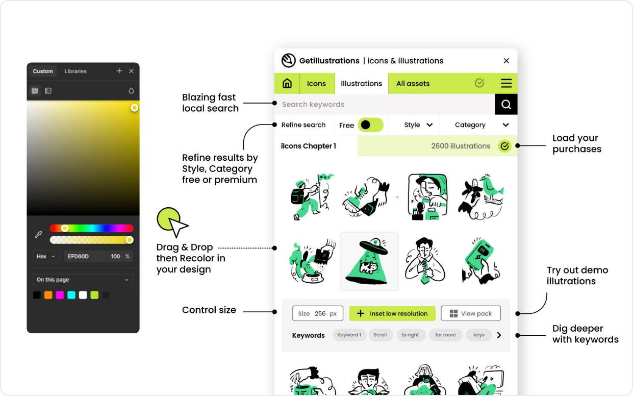 Figma plugin illustrations recolor