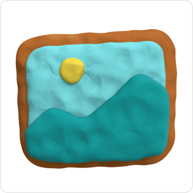 Clay landscape free 3D icon