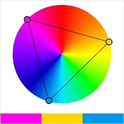 Color wheel triadic colors