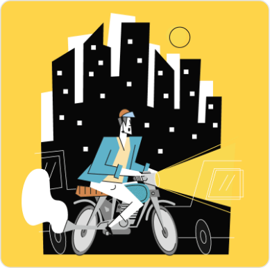 Cubism geometrical flat style illustration