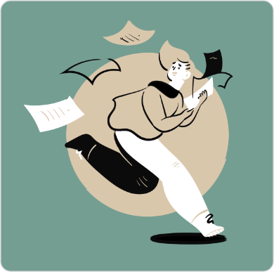 Dream task managment flat style illustration