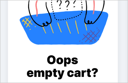 Empty states illustration in mobile screen app