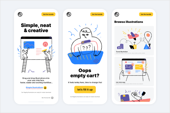 Free illustrations for website