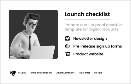 Illustrations use in call to action