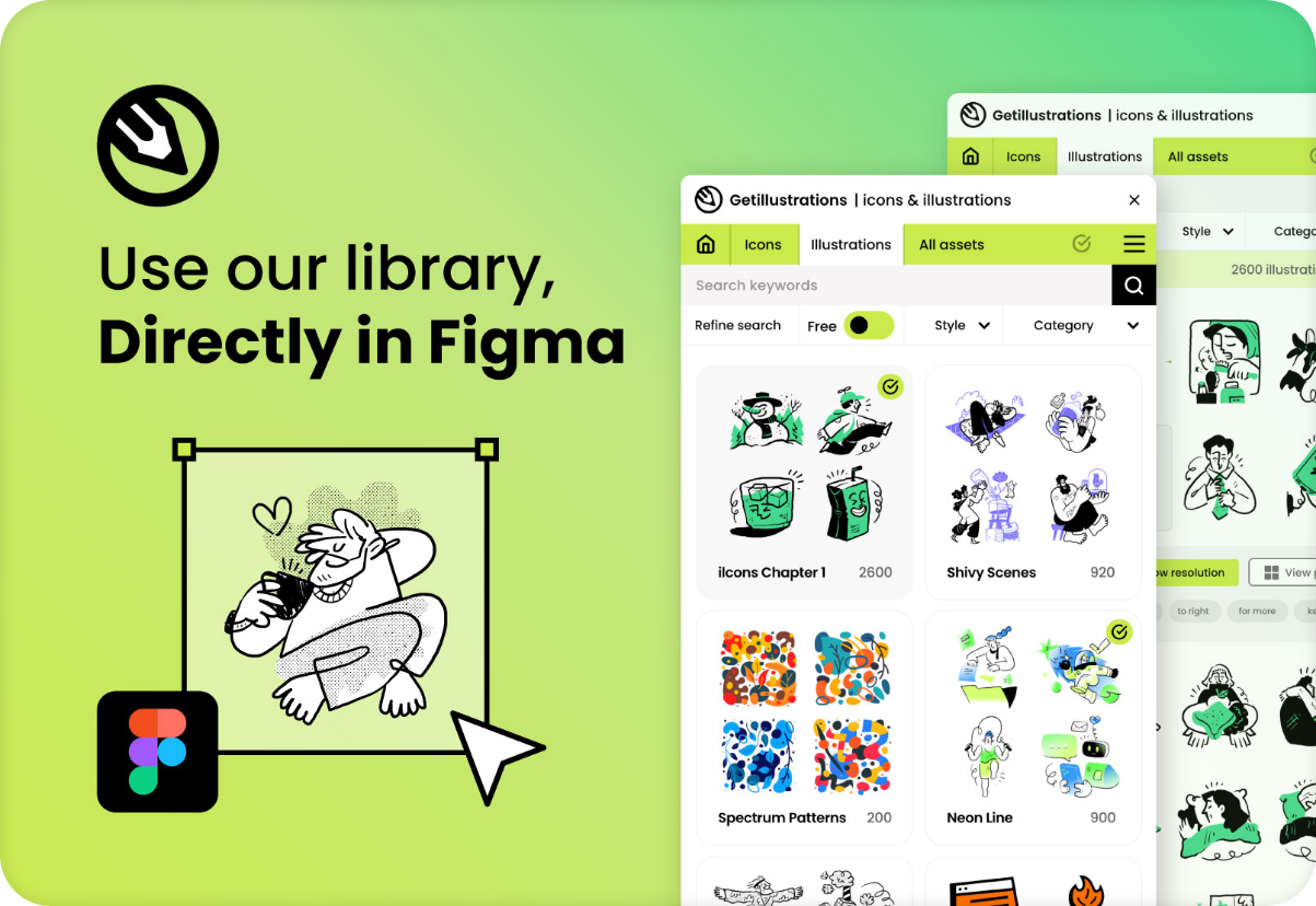 Use GetIllustrations Figma plugin