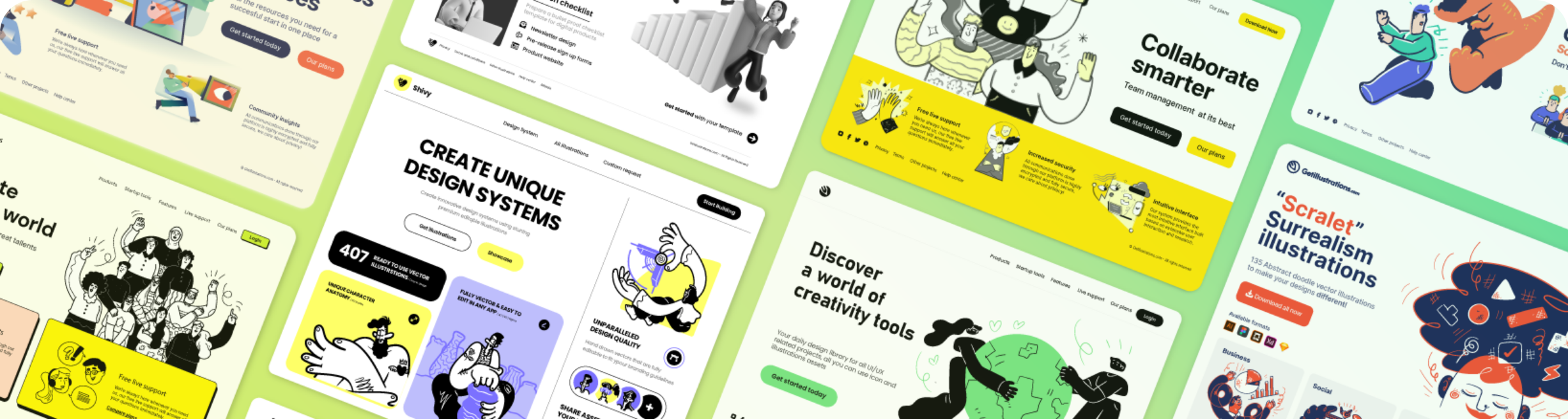 Website illustrations banner