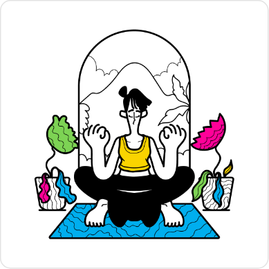 Yoga CMYK illustration