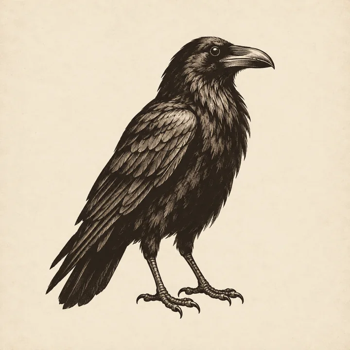 Raven, the original engraving