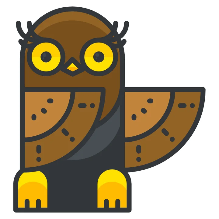 Owl icon, the original icon to glyph