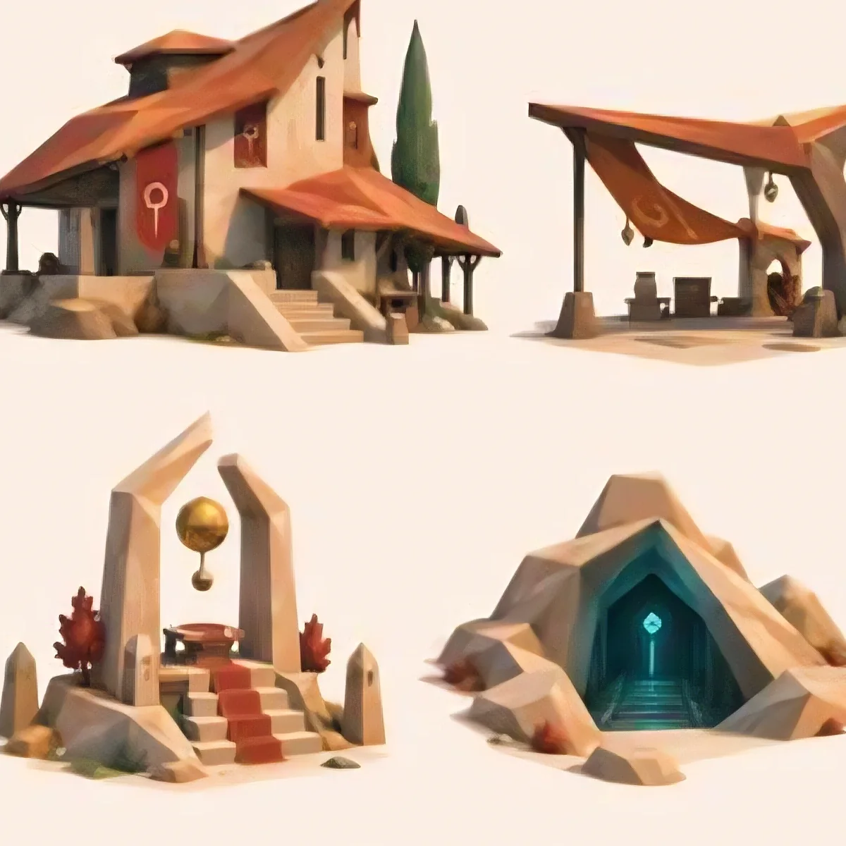 Sharpen low-res game art and renders, the same detail after Upscaler Lab: 4× · general · 600 → 2400 px
