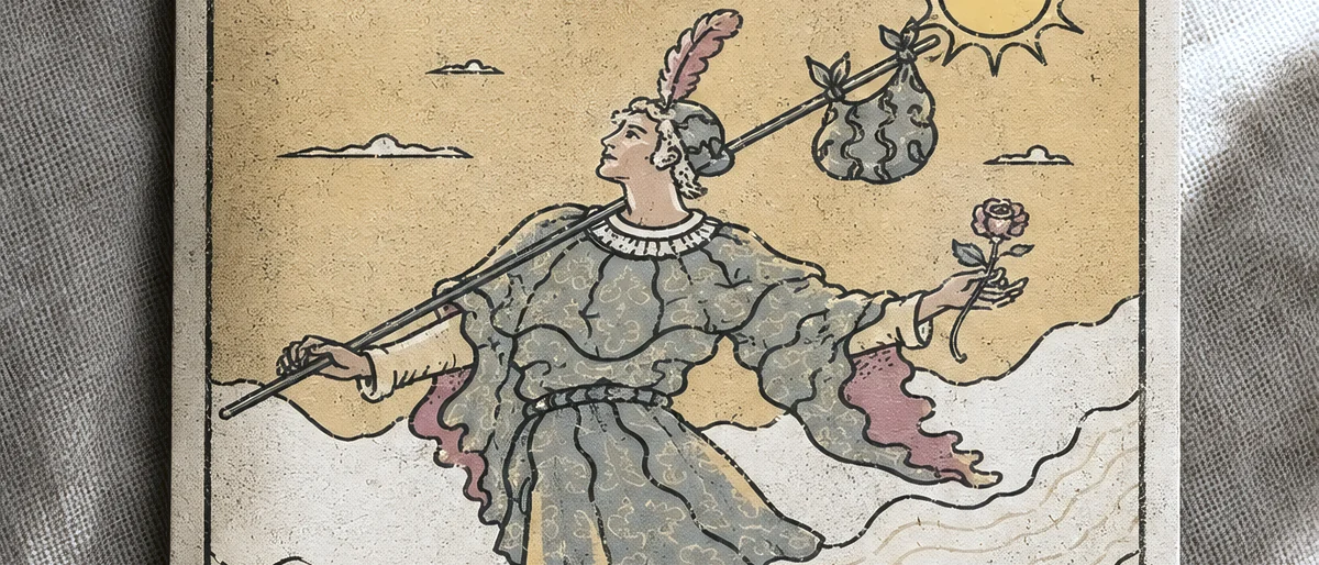 The same card enlarged four times by Upscaler Lab: the ink lines, the paper grain and the lettering recovered