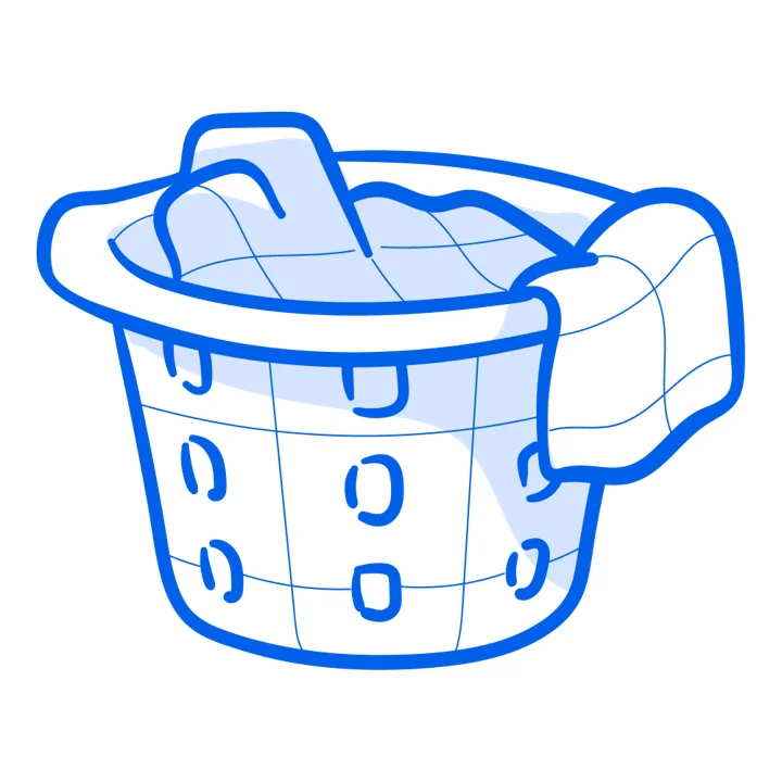 Laundry basket, the original isometric blueprint