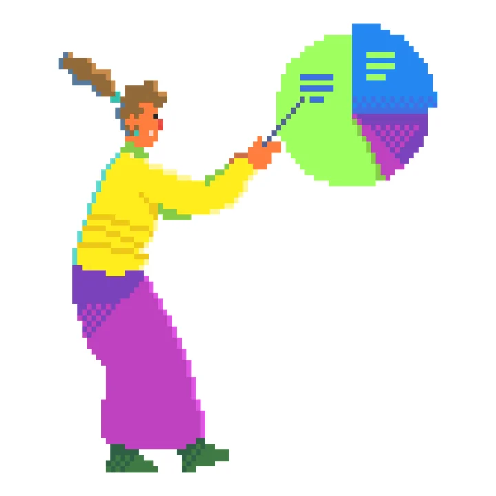 Pixel character, the original pixel art blown up to 1020 px