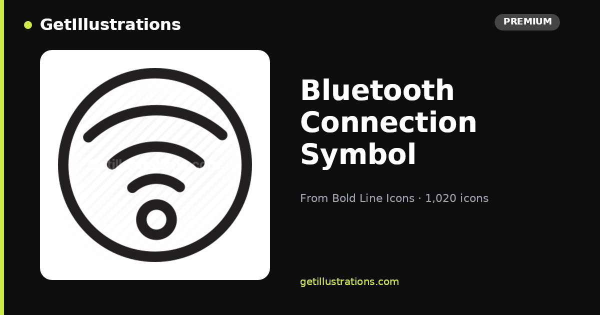 Bluetooth Connection Symbol Icon — Outline Style | Bold Line Icons ...