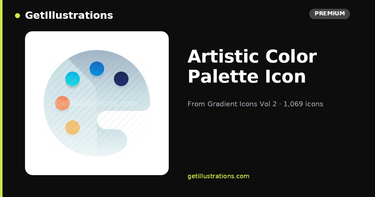 Artistic Color Palette Icon — Gradient Style | Gradient Icons Vol 2 ...