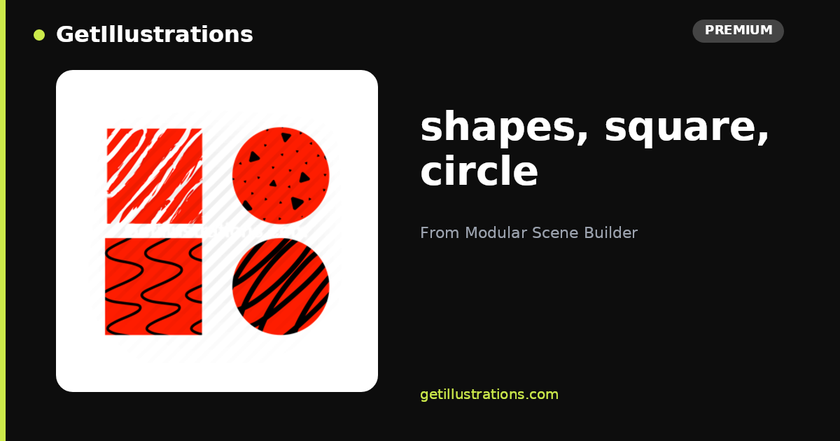 shapes, square, circle Vector Illustration — Modular Scene Builder ...