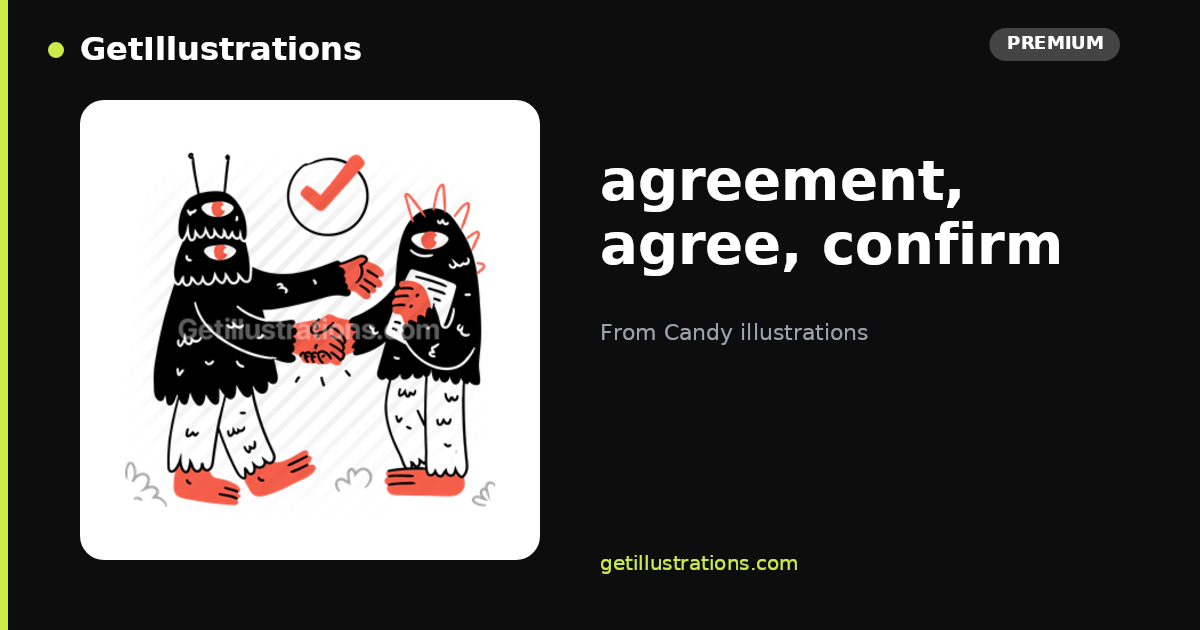 agreement, agree, confirm Vector Illustration: Candy illustrations ...