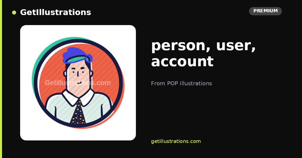 person, user, account Vector Illustration — POP illustrations ...