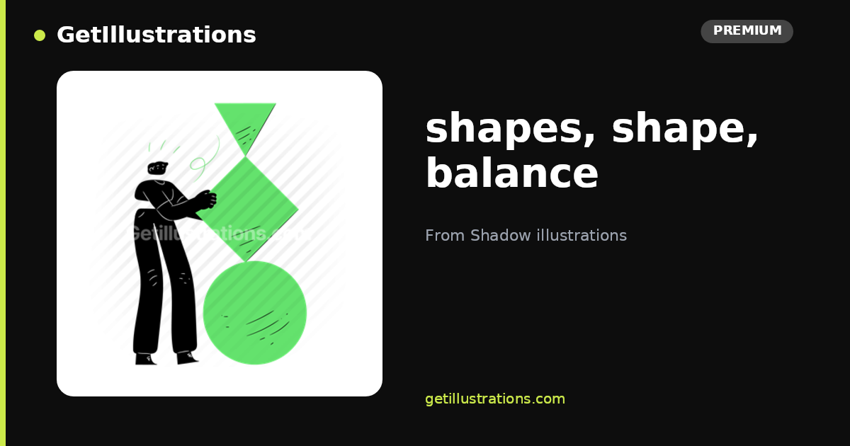 Shape Balance Math shapes, shape, balance Vector Illustration â Shadow illustrations ...