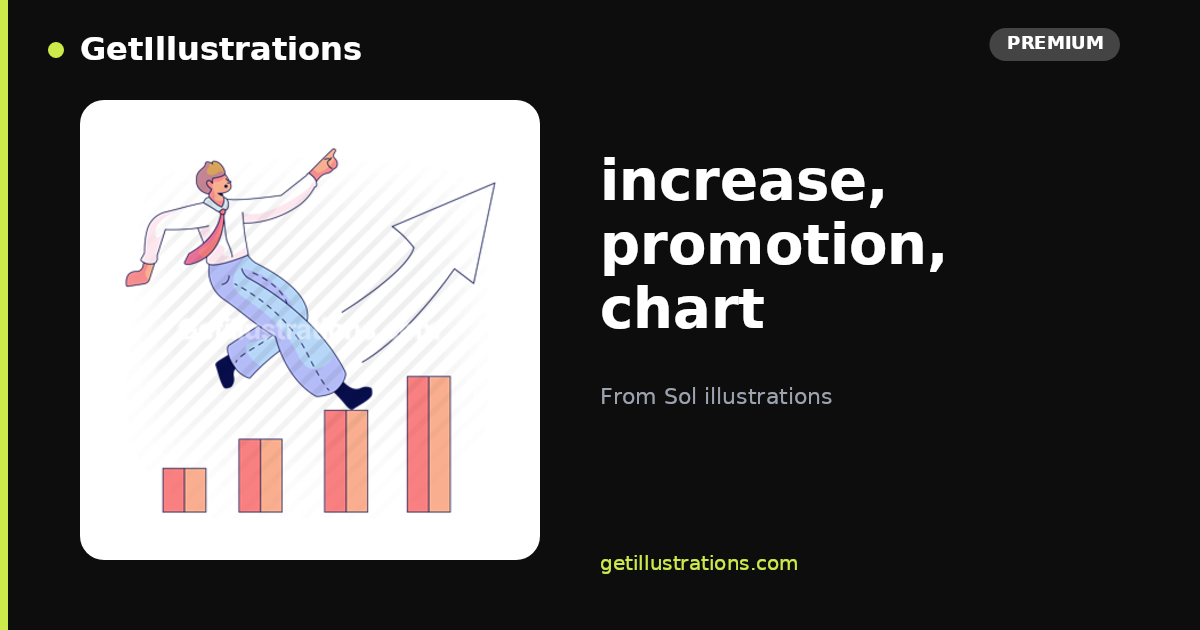 Growth Promotion Chart.pdf increase, promotion, chart Vector Illustration — Sol illustrations ...