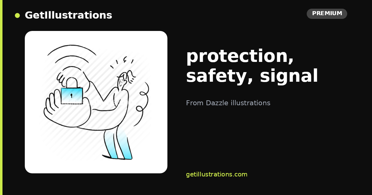 Protection Signals protection, safety, signal Vector Illustration — Dazzle illustrations ...