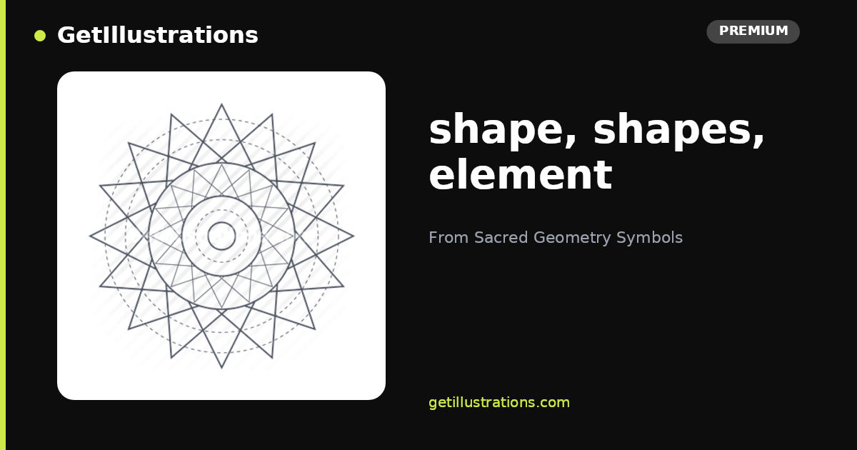 shape, shapes, element Vector Illustration — Sacred Geometry Symbols ...