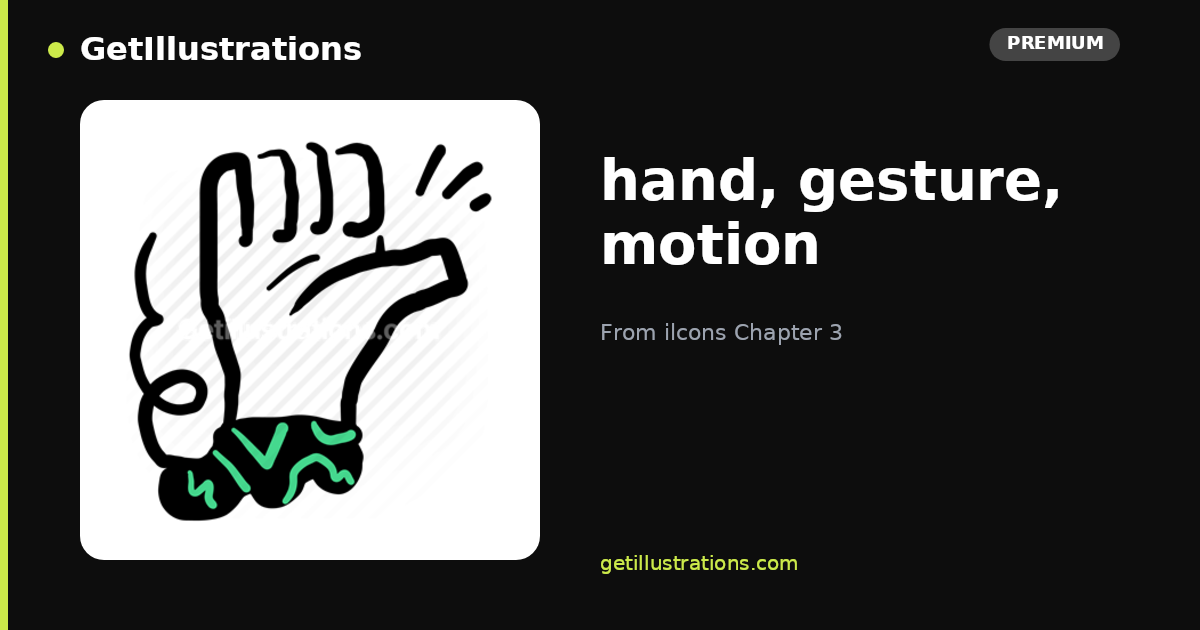 Simple Moving Hand hand, gesture, motion Vector Illustration โ ilcons Chapter 3 ...