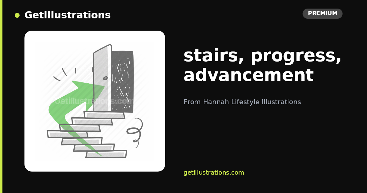 Stairs Progress stairs, progress, advancement Vector Illustration — Hannah Lifestyle ...