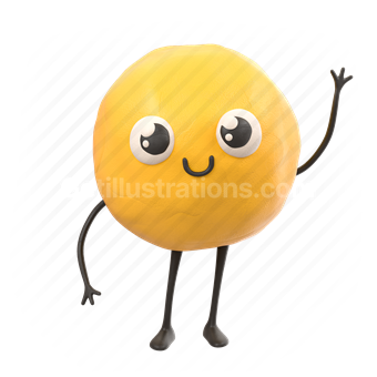 character, emoji, happy, wave, gesture, waving, greeting