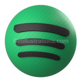 Download Stream Streaming Spotify Logo Multimedia Music Audio Podcast 3d App Icons